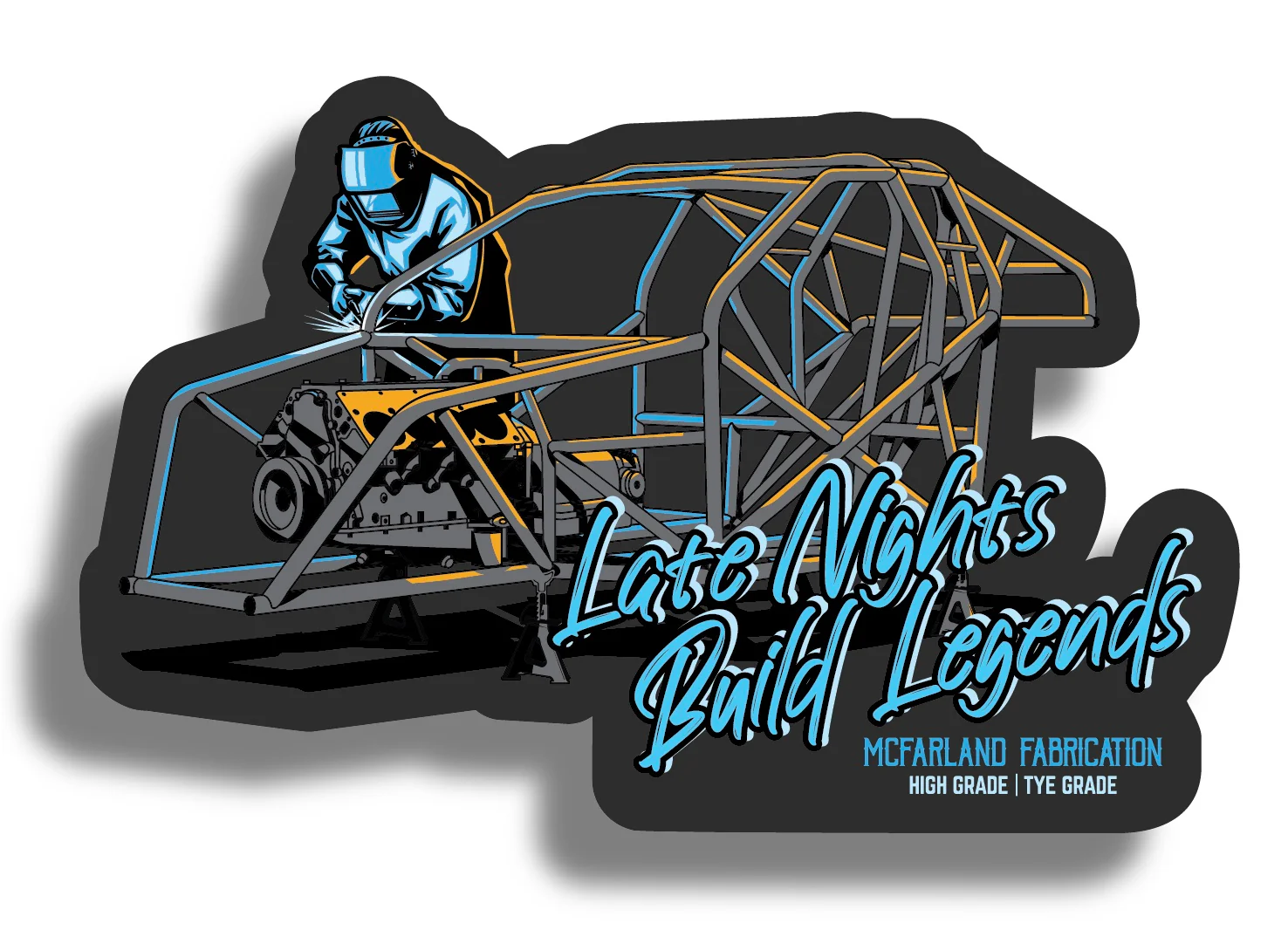 Tye Grade Legends Sticker - Cleetus Mcfarland